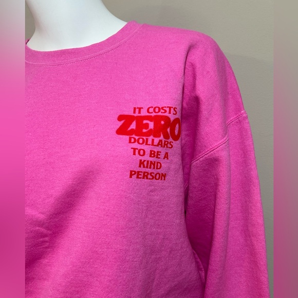 NWOT Pink Graphic Sweatshirt - Picture 2 of 6